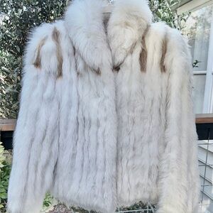 Elegant White Fur Jacket